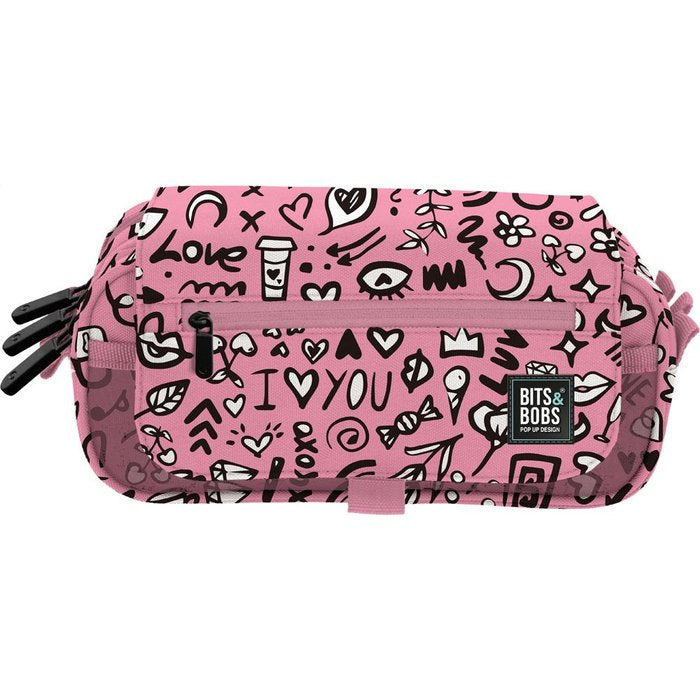 PORTATODO TRIPLE CON SOLAPA B&B I LOVE YOU 25 | GRAFOPLAS DISEÑO