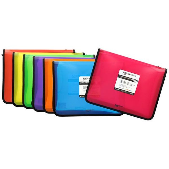 CARPETA PP CREMALLERA BLACKLINE VERDE | 1 UNIDADES | (GRAFOPLAS)