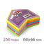 Bloc 250 Notas Adhesivas Punta 76x76mm Fixo Colores Neon