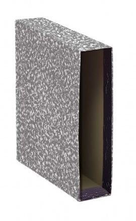 CAJA ARCHIVADOR A5 APAISADO JASPEADO GRIS | 24 UNIDADES | (GRAFOPLAS)