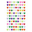 Blister Figuras Corazones Brillantes Adhesivos Surtido Fixo