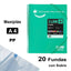 CARPETA 20 FUNDAS MAXIPLAS LIKE2 A4 TURQUESA | 1 UNIDADES | (GRAFOPLAS)