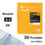 CARPETA 20 FUNDAS MAXIPLAS LIKE2 A4 MANDARINA | 1 UNIDADES | (GRAFOPLAS)