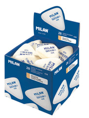 GOMA MILAN 428 MIGA DE PAN TRIANGULAR GRUESAS COLOR BLANCO | 28 UNIDADES | (MILAN)