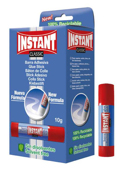 PEGAMENTO ESCOLAR BARRA ADHESIVA 10 G CLASSIC | 24 UNIDADES | (INSTANT)
