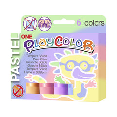 TEMPERA SOLIDA PLAYCOLOR ONE 6 COLORES PASTEL | 1 UNIDADES | (INSTANT)