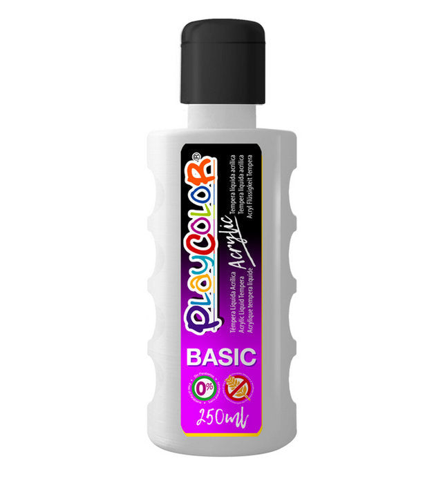 PINTURA PLAYCOLOR ACRYLIC BASIC 250 ML BLANCO | 6 UNIDADES | (INSTANT)