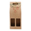 CAJA REGALO DOBLE BOTELLA CARTON NAVIDAD MARRON | ARGUVAL, S,L, | 1 UNIDAD | 8421363475274