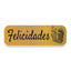 Etiquetas Oro Felicidades Rollo 250 Unidades Marca Arguval