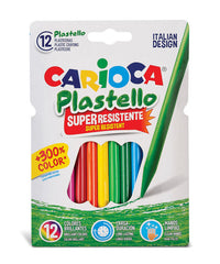 CERA CARIOCA PLASTELLO 12 COLORES SURTIDOS | 6 UNIDADES | (UNIVERSAL ESPAÑOLA S,A,)