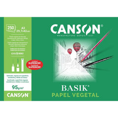 PAPEL VEGETAL A3 90/95 GRS | 250 UNIDADES | (GUARRO & CANSON)