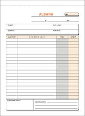 ALBARANS 4º T-120/C PLANTAT P, QUIMIC DUPLICAT CATALAN | 10 UNIDADES | (LOAN INDUSTRIAS GRAFICAS)