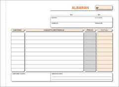 TALONARIO ALBARAN 4º T-119 APAISADO DUPLICADO AUTOCOPIANTE | 10 UNIDADES | (LOAN INDUSTRIAS GRAFICAS)
