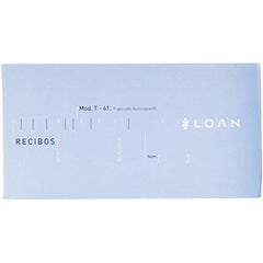 TALONARIO RECIBOS 1/3 FOLIO T-61 TRIPLICADO AUTOCOPIANTE | 5 UNIDADES | (LOAN INDUSTRIAS GRAFICAS)