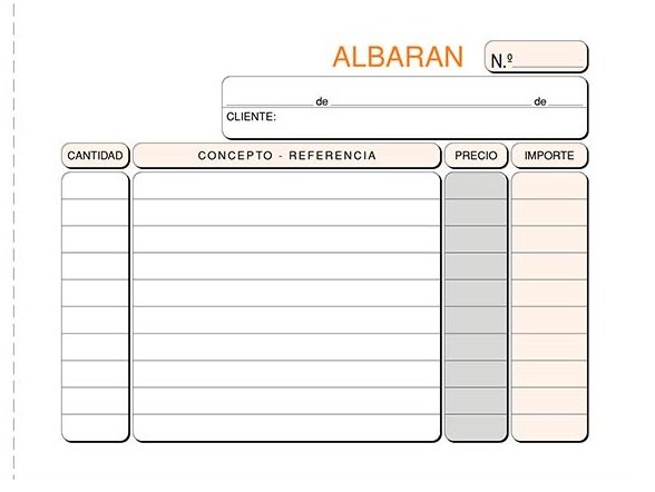 TALONARIO ALBARAN 8ºT-116 APAISADO | 10 UNIDADES | (LOAN INDUSTRIAS GRAFICAS)