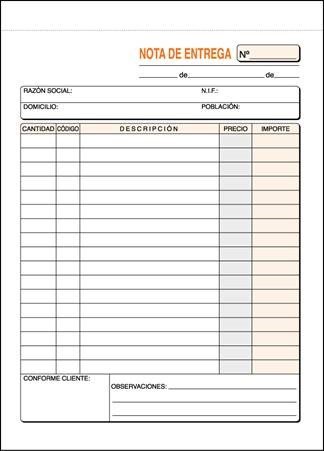 TALONARIO ENTREGA 8º NATURAL DUPLICADO AUTOCOPIANTE T-73 | 10 UNIDADES | (LOAN INDUSTRIAS GRAFICAS)