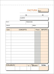 TALONARIO FACTURAS 8º T-70 NATURAL TRIPLICADO AUTOCOPIANTE | 5 UNIDADES | (LOAN INDUSTRIAS GRAFICAS)