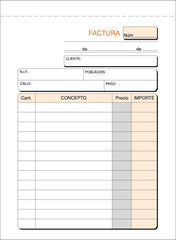 TALONARIO FACTURAS 8º T-46/S NATURAL SIN IVA | 10 UNIDADES | (LOAN INDUSTRIAS GRAFICAS)