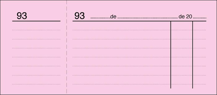 TALONARIO CAJA 1/3 DEL CUARTO T-24 NUMERADO ROSA | 20 UNIDADES | (LOAN INDUSTRIAS GRAFICAS)