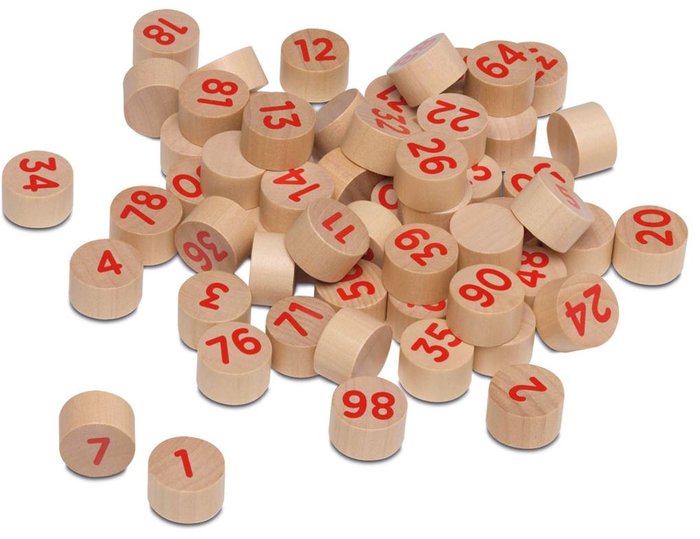 FICHAS DE LOTERIA MADERA XXL 90 UNIDADES | JUGUETES CAYRO S,L | 1 UNIDAD | 8422878201297
