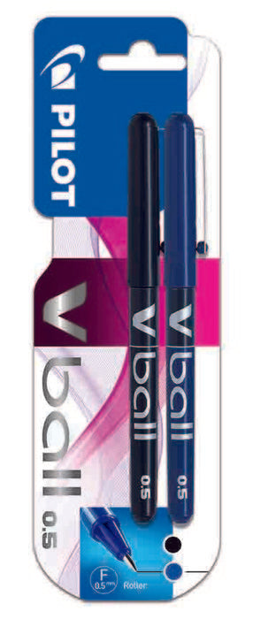 Rotulador Pilot V-Ball 0,5 Tinta Liquida Negro Y Azul | Pilot | Pack 1 Unidades