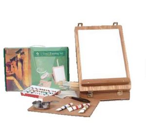 SET DE PINTURA OLEO CAJA CABALLETE MADERA | 1 UNIDADES | (MICHEL PAPELES ESPECIALES)