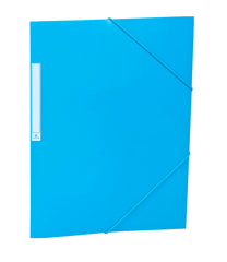 CARPETA SOLAPAS PP FOLIO ETIQUETA GOMA AZUL CLARO | 10 UNIDADES | (CARCHIDEA, S,L,)