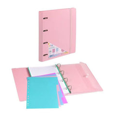 CARPEBLOC FOAM 4 ANILLAS 35MM SOFT PP 100H 4SEP SOBRE ROSA | 1 UNIDADES | (CARCHIDEA, S,L,)