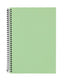 Cuaderno A5 Metal Cuadricula Espiral 80H Tapa Pp Verde Carchivo