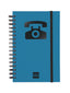 Indice telefonico 10x15 espiral azul