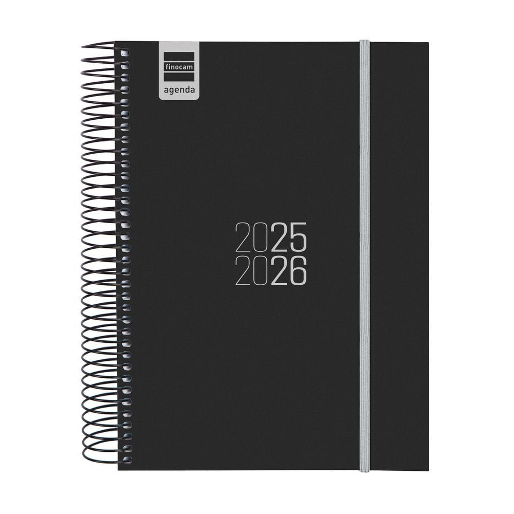 AGENDA ESCOLAR ESPIRAL E10 155X212 DP 25-26 NEGRO | FINOCAM