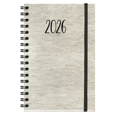 AGENDA ANUAL 2026 NATURE D13 WIREO TAPA DURA TELA NATURAL DP | MYRGA