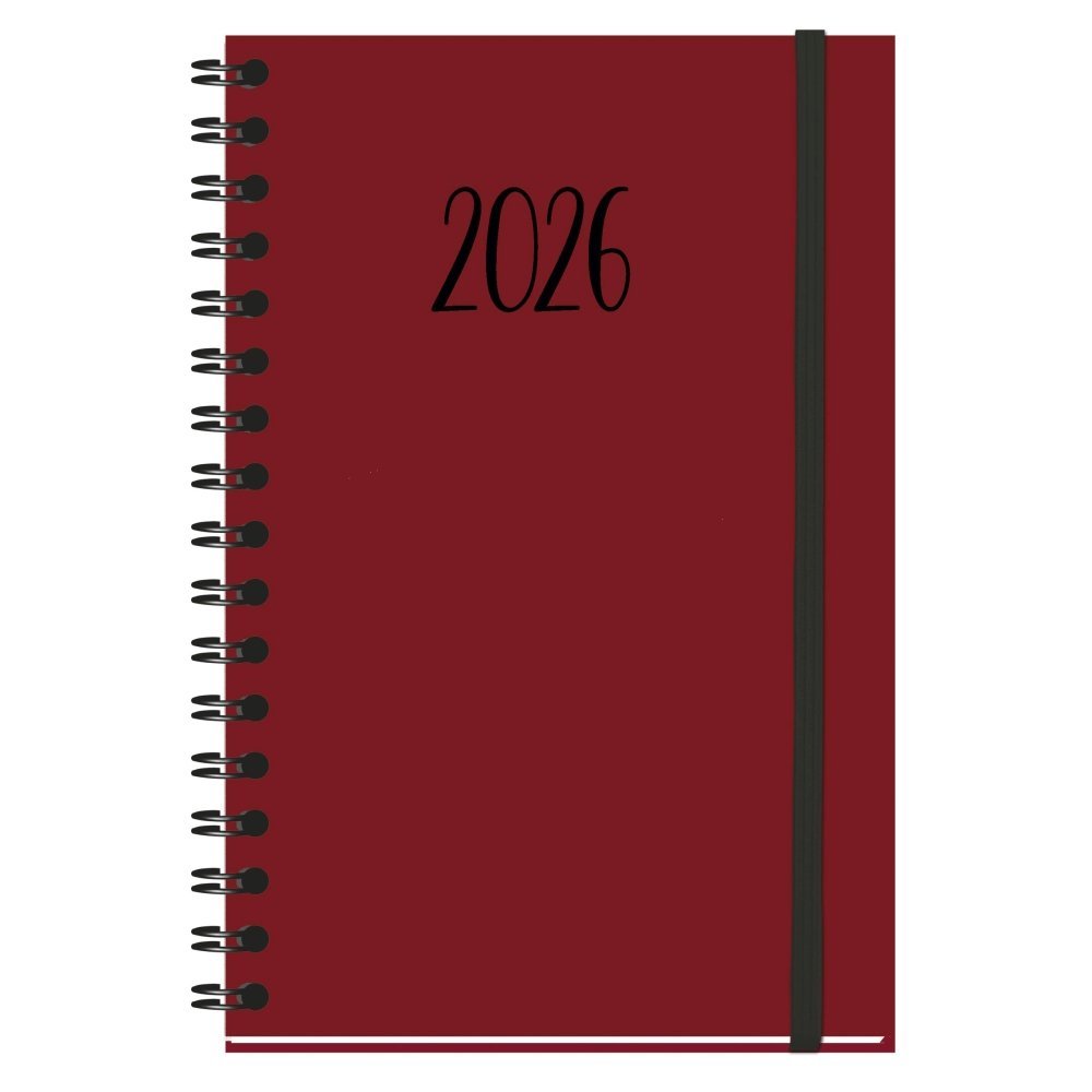 AGENDA ANUAL 2026 NATURE D13 WIREO TAPA DURA TELA ROJO DP | MYRGA