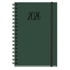 AGENDA ANUAL 2026 NATURE D13 WIREO TAPA DURA TELA VERDE DP | MYRGA