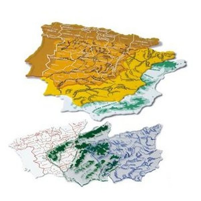 PLANTILLA MAPA ESPAÑA PEQUEÑO 250G B/3 SURTIDOS | 10 UNIDADES | (FAIBO)