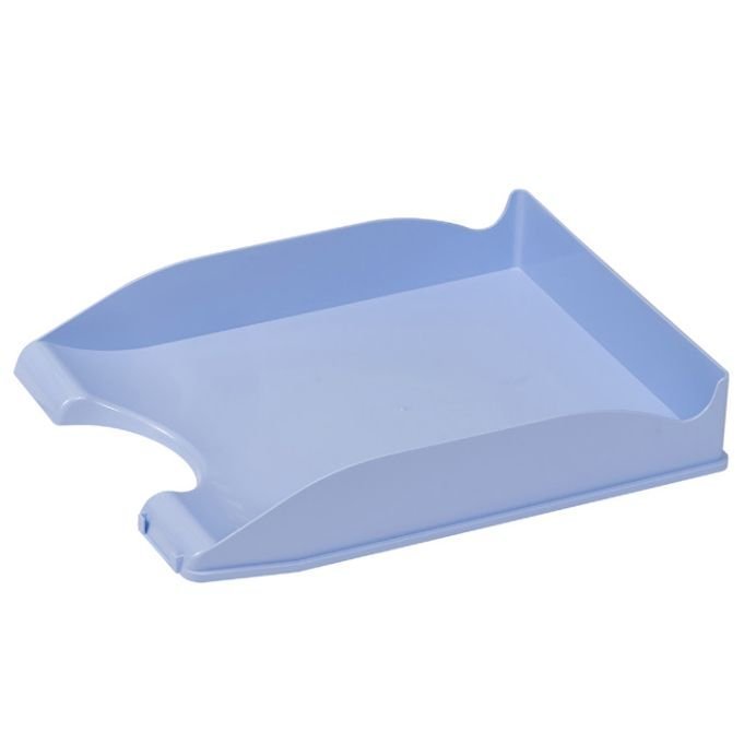 BANDEJA DE PLASTICO APILABLE CON PORTAETIQUETAS AZUL PASTEL | FAIBO | ENVASE 10 UDS. UNIDAD | 8425901671302