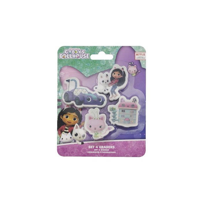 SET CON 4 GOMAS DE BORRAR GABBY | 1 UNIDADES | (CYP)