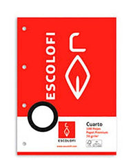 RECAMBIO 4 100H 70GR PAUTA 3M MARGEN 4 TALADROS | 5 UNIDADES | (ESCOLOFI)