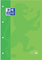 RECAMBIO A4 4 TALADROS 80H CUADRO 5MM OXFORD VERDE MANZANA | 1 UNIDADES | (OXFORD)