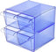 Organizador con Cuatro Cajones Traslucido Azul Marca Archivo 2000