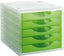 Módulo 5 Cajones Verde Translucido Archivo 2000 para organización