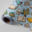 Papel regalo bobina 62 cm 4 kg Wonder Wrapper azul para regalos