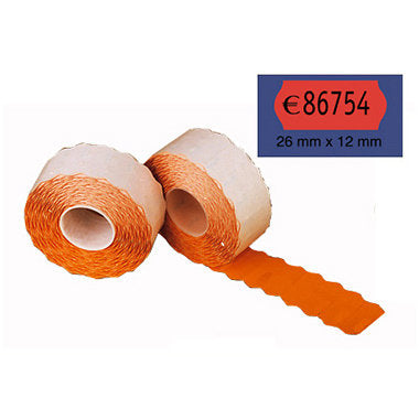 ROLLO ETIQUETAS 26X12 NARANJA REMOVIBLE | 10 UNIDADES | (PRYSE, S,A,)