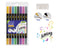Set 8 Rotuladores Doble Punta Metalizado Lettering | Poessa Bismark Regalo | Pack 1 Unidades