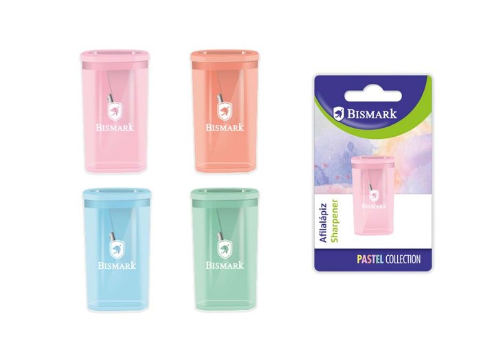 EXPOSITOR 12 AFILALAPIZ COLORES PASTEL CON DEPOSITO | 12 UNIDADES | (POESSA BISMARK BASICO)