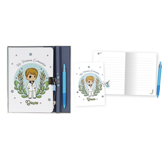 SET DIARIO NIÑO PRIMERA COMUNION | 1 UNIDADES | (POESSA BISMARK REGALO)
