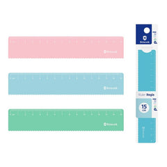 REGLA PASTEL 15CM SURTIDAS | 24 UNIDADES | (POESSA BISMARK BASICO)