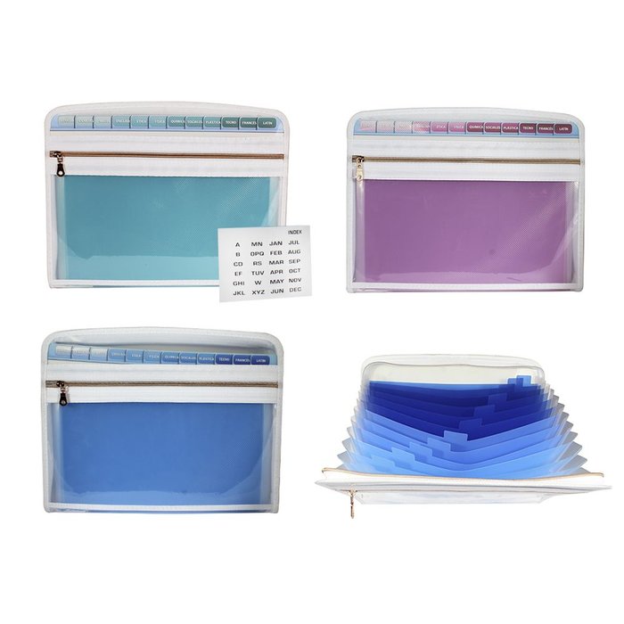 CARPETA CLASIFICADORA ACORDEON PP CON CREMALLERA | 1 UNIDADES | (POESSA BISMARK BASICO)