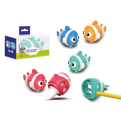 GOMA BORRAR + AFILALAPIZ PECECITO | 16 UNIDADES | (POESSA BISMARK KIDS)