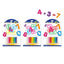 Expositor 12 Pack Plastilina 8 Colores con 5 Moldes Números POESSA BISMARK GIFT